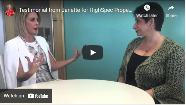 Testimonial from Janette for HighSpec Properties