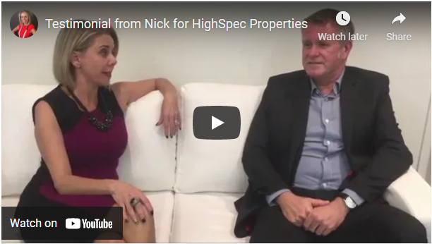 High Spec Properties testimonial Nick Bowman
