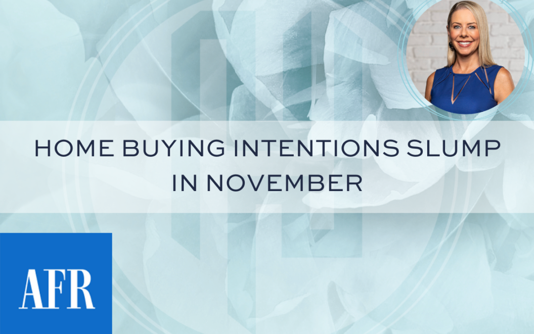 Home buying intentions slump in November